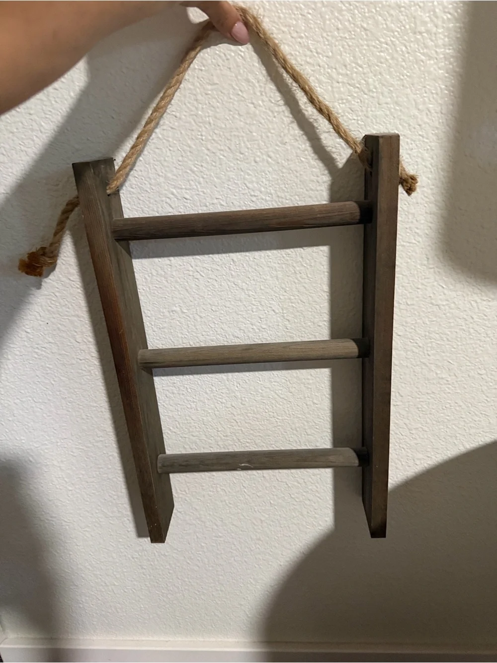 Rustic Wood Ladder Wall Decor - Brown